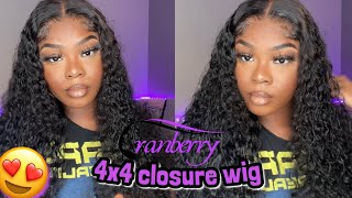 How To Make A 4X4 Lace Closure Wig Look Like A Frontal | Ft Cranberry Hair | Abygaell Ansuaa