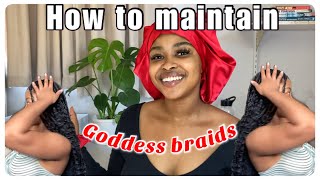 How To Maintain Goddess Box Braids| Mihlali Manqoyi