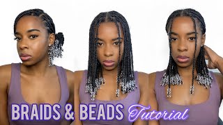 How To: Knotless Braids & Beads Tutorial | Very Detailed | Pre-Parting Prep