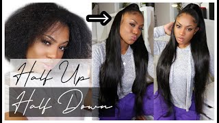 Half Up Half Down Quick Weave Protective Style  On Naturl Hair | Beginner Friendly Ft.Allove Hair
