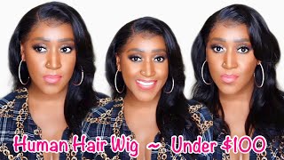 Under $100!! Pre-Plucked 13X4 Brazilian Straight Lace Frontal Wig - Amazon