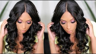  How To Apply & Style A Single Part Wig | Part Line Body Wave Wig | Bettyou Series Unice Hair
