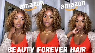 Bomb Affordable Curly Hair Wig| Beauty Forever Hair Amazon | Tpart Lace Front Jerry Curl Wig Review
