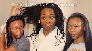 Hair Update | Washing My Tape-Ins At Home + 1 Month Update With Tape-In Extensions