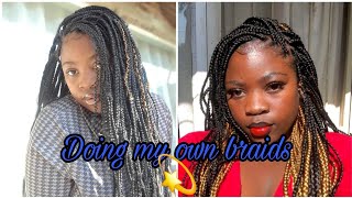 Doing My Own Braids  Black And Blonde #27 Darling Hair Fibre. #Southafricanyoutuber