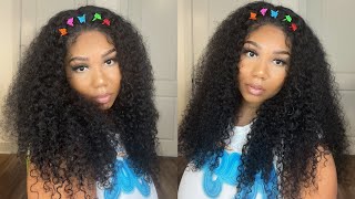 The Perfect Summer Hair ! 4X4 Jerrycurl Closure Wig Ft. Unice| Sawlife