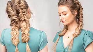 How To: Double Dutch Fishtail Braids | Milk + Blush Hair Extensions
