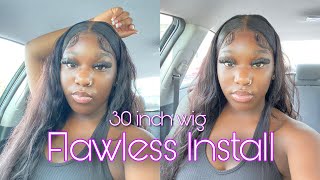 Very Detailed 30Inch Bodywave Lacefront Wig Install  | Aliexpress Wig Review