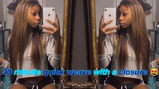 30 Minute Lace Closure Quick Weave | Beginner Friendly Tutorial