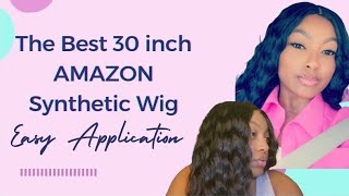 Best Amazon 30 Inch Synthetic Wig | Easy Application | Joedir Hair #Amazon #Amazonwig #Tutorial