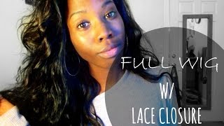 How To  Make A Full Wig With Lace Closure (Hot Glue Gun Method)