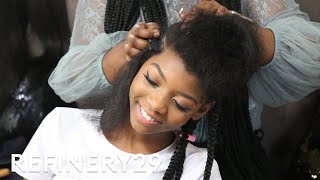 I Got 25 Inches Of Jumbo Knotless Box Braids | Hair Me Out | Refinery29