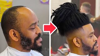 This Barber Is A Master Of Installing Man Weave | Before & After Makeovers