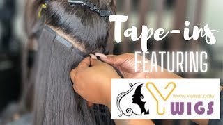 How To Do Tape Ins | My First Time Doing Tape Ins Extensions