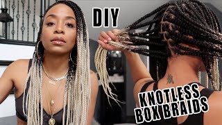 Doing My Own Knotless Box Braids! (Best Feed-In Method Explanation)