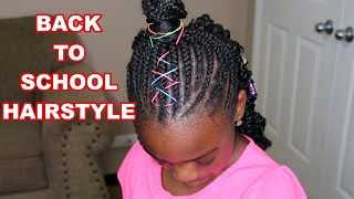 Back To School Hairstyle: Feed In Criss Cross Style With Passion Twists