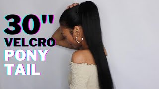 How To: Sleek Velcro Ponytail | Perfect Summer Hairstyle For Natural Hair | Straight Hair Natural