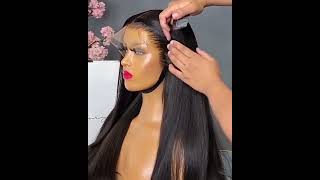 30 Inch 13X4 Straight Hd Lace Front Wig Human Hair 4X4 5X5 Transparent Lace Closure Frontal 150