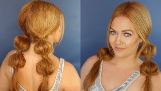 Bubble Braid Pigtails Hair Tutorial | How To Use Hair Extensions In Double Ponytails + Braids