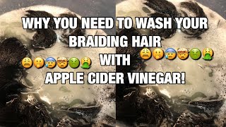 How To Rinse/Soak Your Braiding Hair W/Apple Cider Vinegar,Get Rid Of Itchy Scalp & Hair Sensitivity