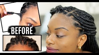 How To Refresh Box Braids | Edges And Hairline | Journeytowaistlength