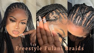 Freestyle Fulani Braids/ Heart Braid& Knotless Boxbraids| Janet Collection 3X Ez Split Braiding Hair