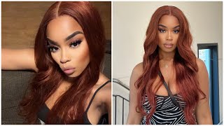 Cooper Red Body Wave Wig Install Ft Kemy Hair
