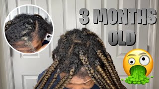 3 Month Old Knotless Box Braid Takedown | New Growth + Build Up