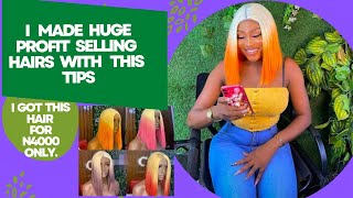 How I Made Over N100,000 Profit Selling Hair Blend Wig #Hairbusinesstips