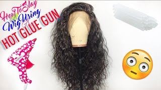How To Slay A Quick Weave Wig With A Frontal Using A Hot Glue Gun ( Beginner Friendly )