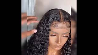 Kinky Curly Wig 13X6 13X4 Hd Lace Deep Wave Frontal Wig 8 34 Inch Brazilian Curly Human Hair Wigs