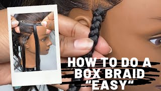 How To Do A Neat & Perfect Box Braid Detailed - Easy Box Braids - Learn To Braid With Lina