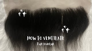 How-To Ventilate Hair Lace Frontal Using Ventilating Needle
