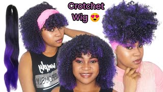 How To Make A Curly Crotchet  Fringe Wig - Diy Curly Fringe Crochet Wig