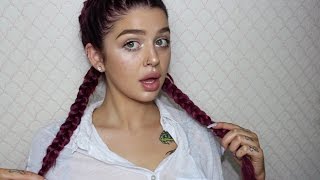 How To French Braid With Clip In Extensions|| Baldi Lockz Looks