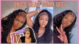 The Perfect Throw On And Go Wig! Unice 24" Head Band Wig Review | Akeira Janee'