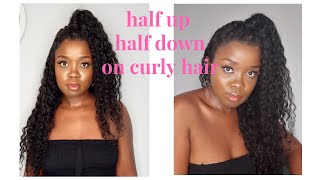 Half Up Half Down High Ponytail On Curly Wig | Angela Sihamba