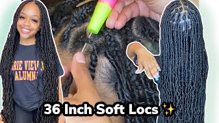 Soft Locs Tutorial |No Knot Method| Step By Step | 36 Inches Long