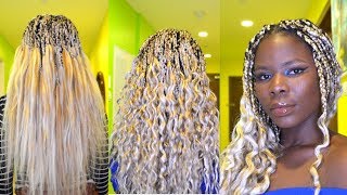 Diy Ash Blonde Goddess Box Braids With Kanekalon Hair | Blonde Braids Mix Color 613, 60 & 27