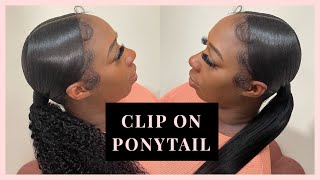 How To: Install Clip On Ponytail || Ft. Nadula Hair