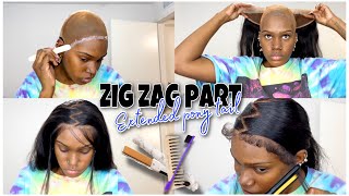 Diy:  Zig Zag Part Extended Ponytail | With Full Frontal Install  | Very Detailed Step By Step