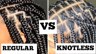 Knotless Box Braids Or Regular Box Braids Pros And Cons || Which One Is Better