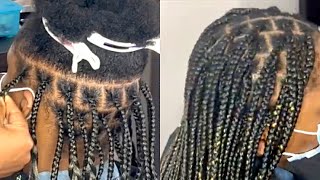 Blending In Coloured Extensions | Neat Knotless Braids | Beautiful Style
