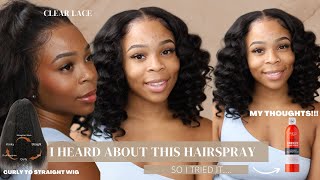 New Hairspray.. Is It Sweat Proof? | Skin Melted Hd Lace Wig|  Straight To Curly Wig | Rpg Hair