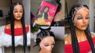 How To: Jumbo Knotless Braid On A Full Lace Wig