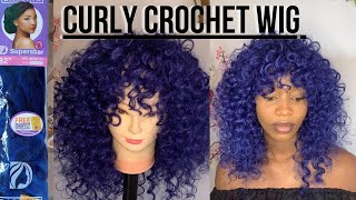 Curly Crochet Wig Using Expression Braid Hair #Crochetwig