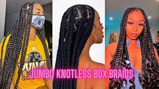 Jumbo Knotless Box Braids Compilation 2022.