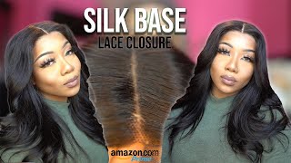 Silk Base Closure Amazon Wig Install And Review Ft. Unice Hair| Olineece
