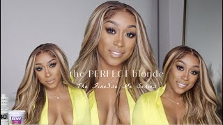 Frontal Wig Install | A Perfect Blonde Highlight Wig For Brown Skin Ft. Arabella | Finesse Me Series