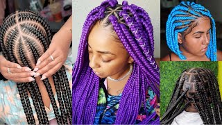 2021/2022 Best  Braiding Hairstyles Compilation: Knotlss Box Braid Tutorial, Feedin Braid, Conrows